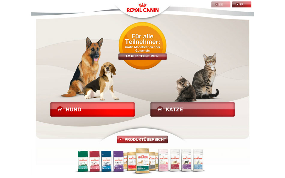 Point Of Sale Produktberater für die Royal Canin Produktpalette