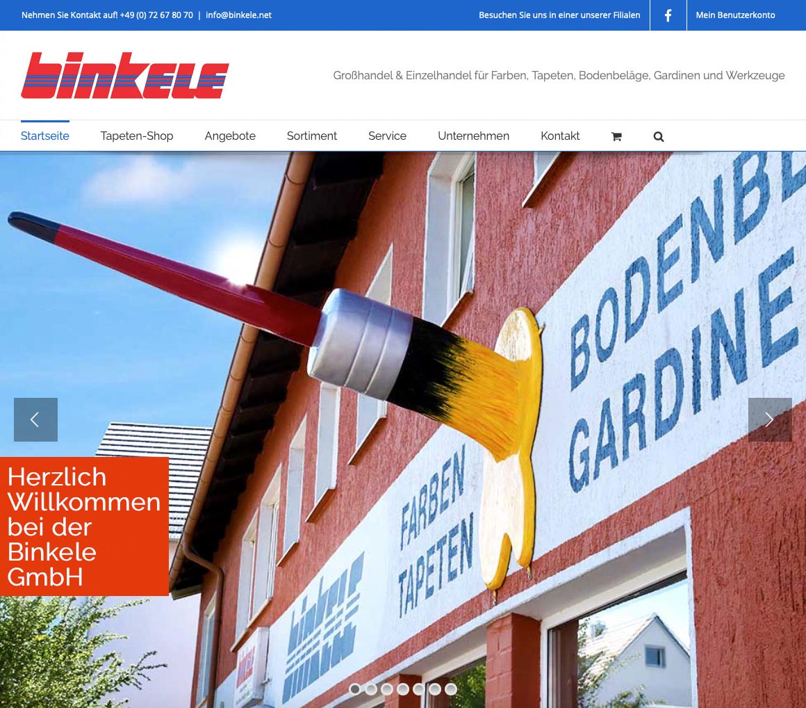 P1XEL - WordPress & WooCommerce Onlineshop für die Großhandelsfirma Binkele GmbH in Gemmingen