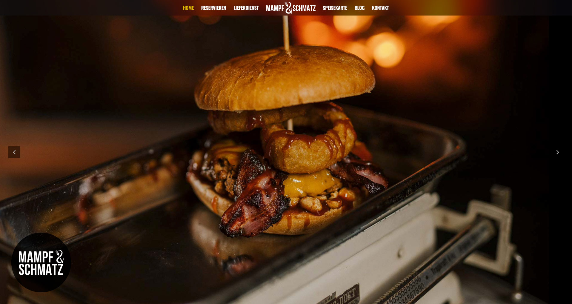 P1XEL- WordPress Webseite für die Fastfood Restaurantkette Mampf & Schmatz in Mannheim - Seckenheim