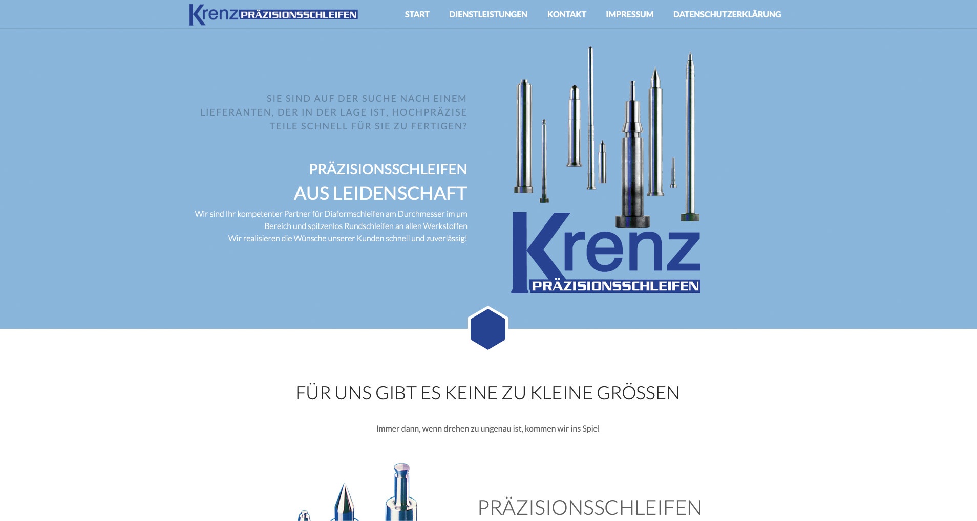 P1XEL - WordPress Internetseite für die Firma Krenz in Eppingen