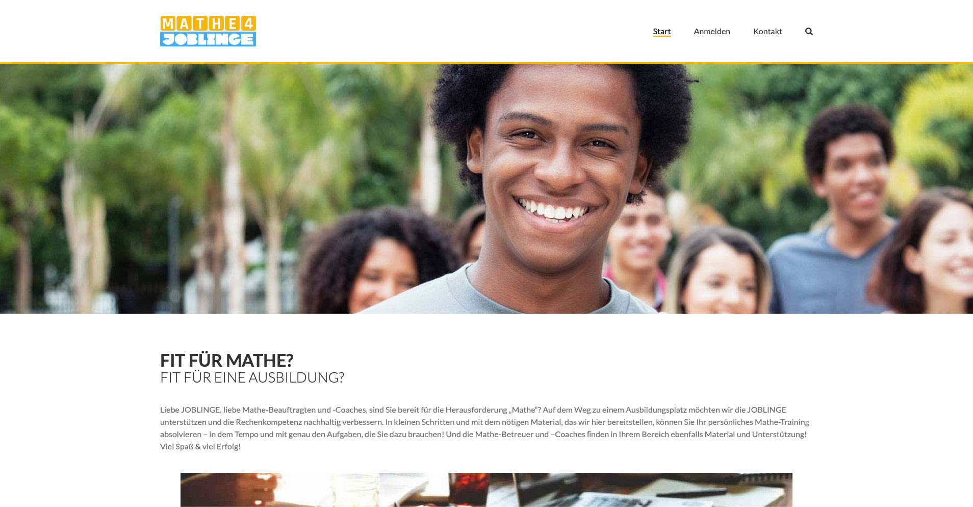 P1XEL - WordPress Webseite "Mathe4Joblinge" für die Stiftung Rechnen in Hamburg